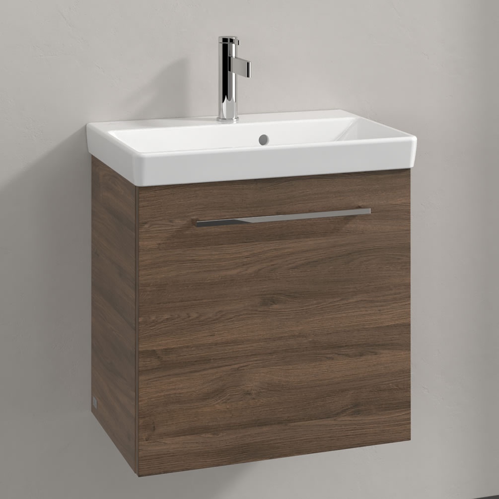 Lifestyle image of Villeroy & Boch Avento Arizona Oak 550mm Wall-Hung Basin Vanity Unit